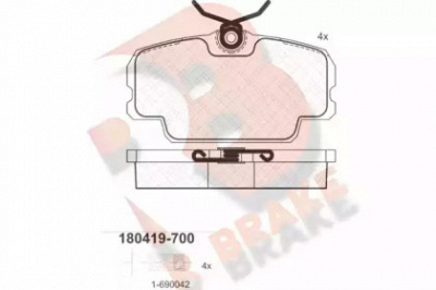 R BRAKE rb0419700 -  Комплект тормозных колодок, дисковый тормоз